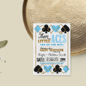 Casino Poker Twin Boy Baby shower Invitation