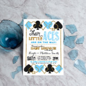 Casino Poker Twin Boy Baby shower Invitation
