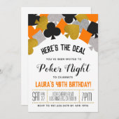 Casino Poker uitnodiging (Voorkant / Achterkant)