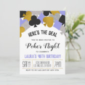 Casino Poker uitnodiging (Staand voorkant)