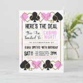 Casino Poker uitnodiging (Staand voorkant)