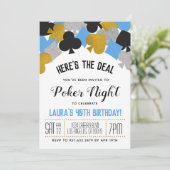 Casino Poker Uitnodiging (Staand voorkant)