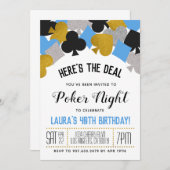 Casino Poker Uitnodiging (Voorkant / Achterkant)