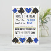 Casino Poker uitnodiging (Staand voorkant)