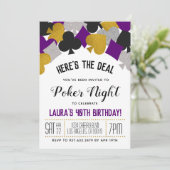 Casino Poker uitnodiging (Staand voorkant)