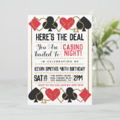 Casino Poker uitnodiging (Staand voorkant)