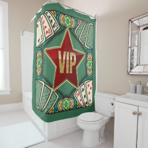 Casino Poker VIP SHOWER CURTAIN Douchegordijn