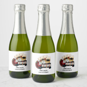 casino, poker, volwassene, wijn, wijnetiket, stick sparkling wijnetiket