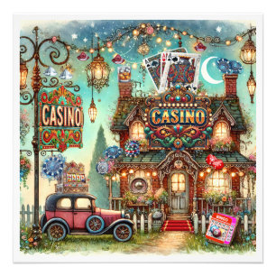 CASINO PRINT FOTO AFDRUK