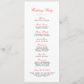 Casino Programmes de mariage (Dos)