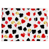 Casino Red, Black en Gold Kaart Suit Gambling Groot Cadeauzakje (Achterkant)
