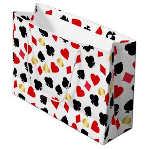 Casino Red, Black en Gold Kaart Suit Gambling Groot Cadeauzakje
