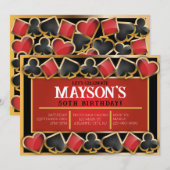 CASINO Resort Cards Anniversaire Fête Invitation (Devant / Derrière)