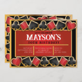 CASINO Resort Kaarten Verjaardagsfeestuitnodiging (Voorkant / Achterkant)