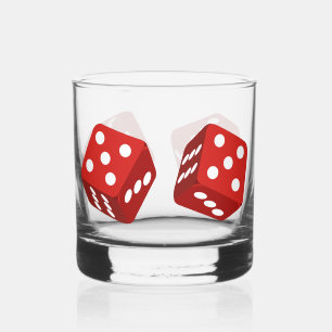 Casino Rode Dobbelstenen Craps Speler Whisky Glas