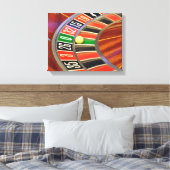 casino roulette wiel ball number zero gokt canvas afdruk (Insitu (Slaapkamer))
