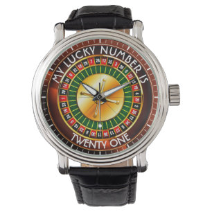 Casino Roulette wiel met uw Lucky Aantal Horloge