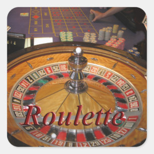 Casino Roulette wielmontage Vierkante Sticker