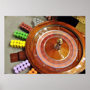 casino roulette wielrennen roteren gokken poster