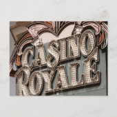 Casino Royal Retro Neon Sign Briefkaart (Voorkant)