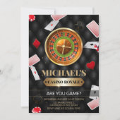 Casino Royale Birthday Uitnodiging (Voorkant)