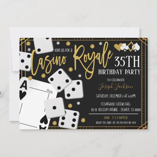 Casino Royale Night Party Invitation (Devant)