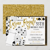 Casino Royale Night Party Invitation (Devant / Derrière)