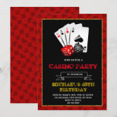 Casino royale-uitnodiging kaart (Voorkant / Achterkant)