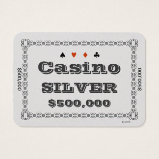 Casino ~SILVER~ Poker Chip Plaque $500K (100ct)