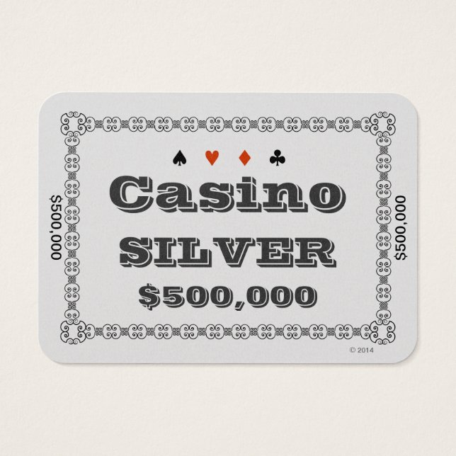 Casino ~SILVER~ Poker Chip Plaque $500K (100ct) (Dos)