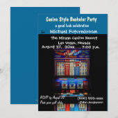Casino Slot Machine Vrijgezellenfeest Kaart (Voorkant / Achterkant)