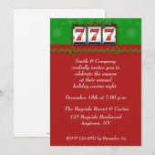 Casino Slots Holiday Uitnodiging (Voorkant / Achterkant)