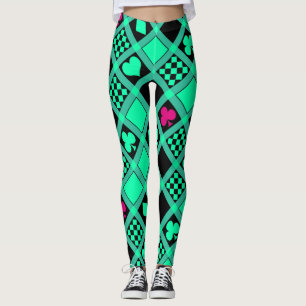 Casino speelkaartjes pakken hart kruist clubs leggings