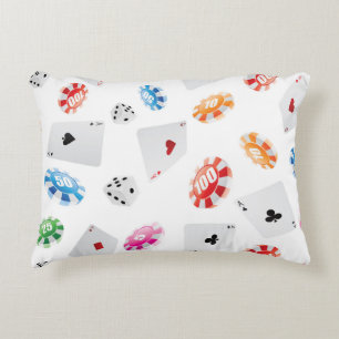 Casino, spelaccessoires patroon accent kussen