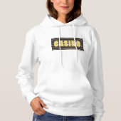 Casino teken met Neon Polka Dot Letters Hoodie (Voorkant)