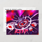 Casino thema bruiloft uitnodiging RSVP (Voorkant / Achterkant)