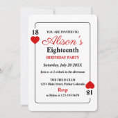 Casino Thème Anniversaire Fête Invitation (Devant)