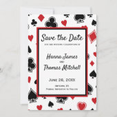 Casino Theme Las Vegas Wedding Save the Date (Voorkant)