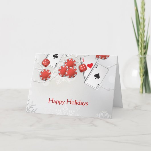Casino Vakantie Feestdagen Kaart (Voorkant)