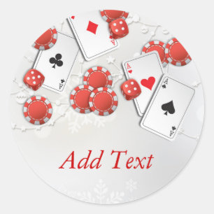 Casino Vakantie Ronde Sticker