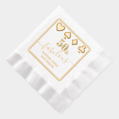 Casino Vegas Goud 50 en Fabulous Vrouw Verjaardag Folie Servetten (Rechts)