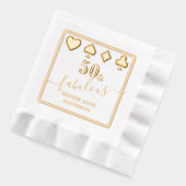 Casino Vegas Goud 50 en Fabulous Vrouw Verjaardag Folie Servetten (Links)