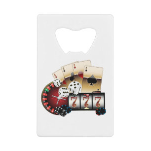 casino, vegas, poker, gokken, volwassene kredietkaart flessenopener