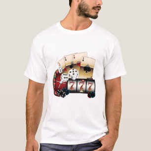 casino, vegas, poker, gokken, volwassene t-shirt