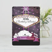 Casino / Vegas style Anniversaire Invitation (Debout devant)