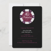 Casino / Vegas style Anniversaire Invitation (Dos)
