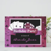 Casino - Vegas style invitation d'anniversaire (Debout devant)