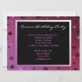 Casino - Vegas style invitation d'anniversaire (Dos)