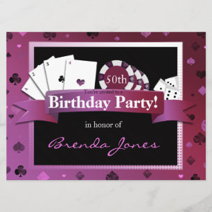 Casino - Vegas style invitation d'anniversaire