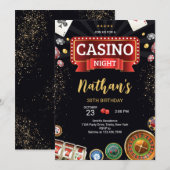 Casino Verjaardag Kaart (Voorkant / Achterkant)